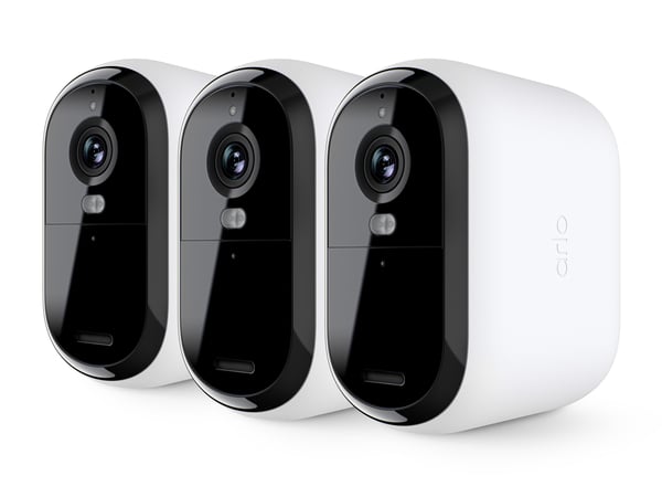 Arlo Essential 3 XL 2K -valvontakamera - 3 kameran pakkaus, IP-turvakamera, Sisätila ja ulkotila, Langallinen & langaton, IP65, Katto/seinä, Valkoinen