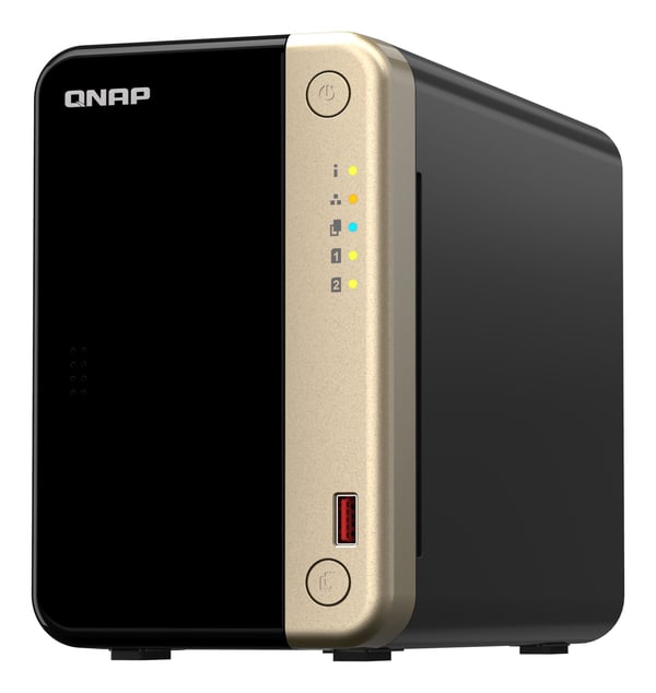 QNAP TS-264, NAS, Tower, Intel® Celeron®, N5095, 8 GB, 0 TB