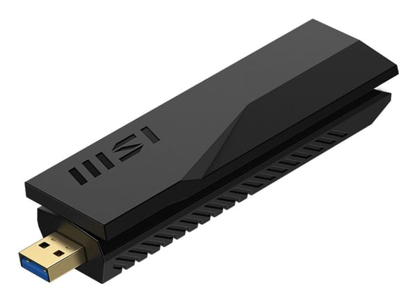 MSI BE6500 USB-adapter WiFi 7 2880 Mbit/s, svart