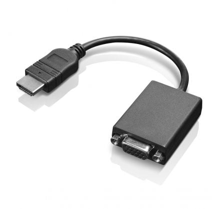 Lenovo - Videosovitin - HDMI han til HD-15 (VGA) hun - 20 cm - ThinkCentre M90a Gen 3; M90a Pro Gen 3; M90q Gen 2; M90t Gen 3; ThinkPad L13 Yoga Ge...