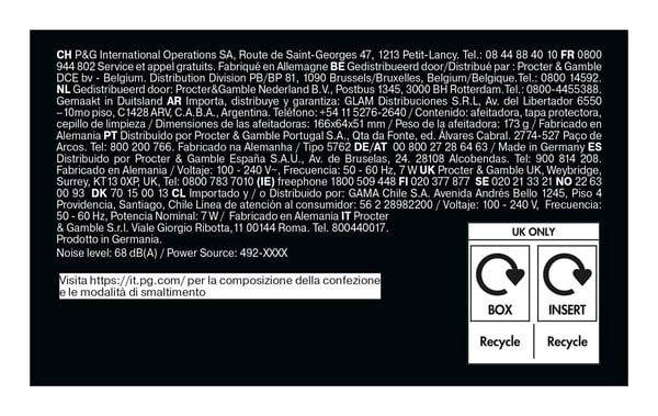 Braun Series 5 52-B1000s parranajokone, 1 h latausaika, Li-Ion-akku, musta