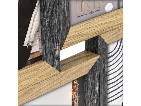 ZEP Vercelli, MDF, Svart, Brun, Bilderramssats, Vägg, 10 x 15 cm, Rektangulär