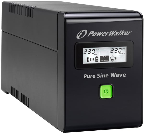PowerWalker VI 600 SW, 0,6 kVA, 360 W, Sini, 220 V, 240 V, 50/60 Hz