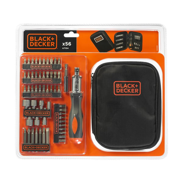 BLACK+DECKER A7104-XJ tarvikesarja 56 osaa
