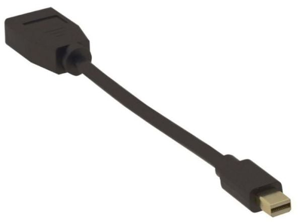 MicroConnect - DisplayPort-adapter - Mini DisplayPort (hann) til DisplayPort (hunn) - DisplayPort 1.2 - 15 cm - toretnings, 4 K 60 Hz (4096 x 2160)...