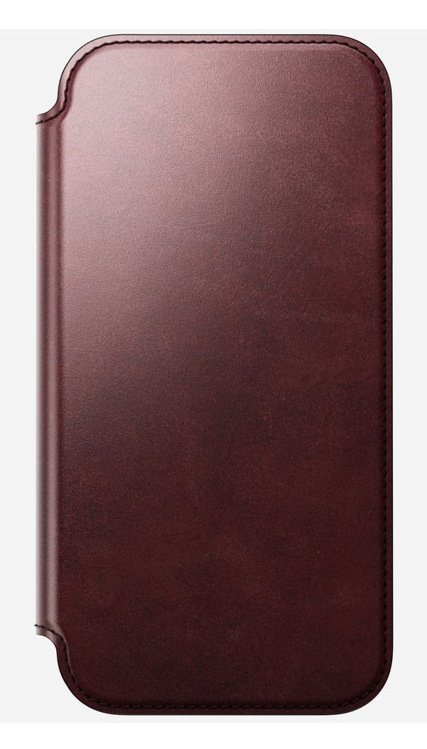 Nomad Modern Leather Folio deksel til iPhone 17 Pro Max, burgunder