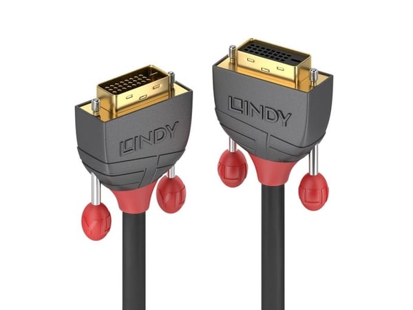 Lindy 36232, 2 m, DVI-D, DVI-I, Hankjønn, Hunkjønn, Sort