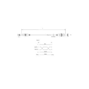 USB Art USB-A - micro-B-kabel 5 m Svart (ALOEM102)