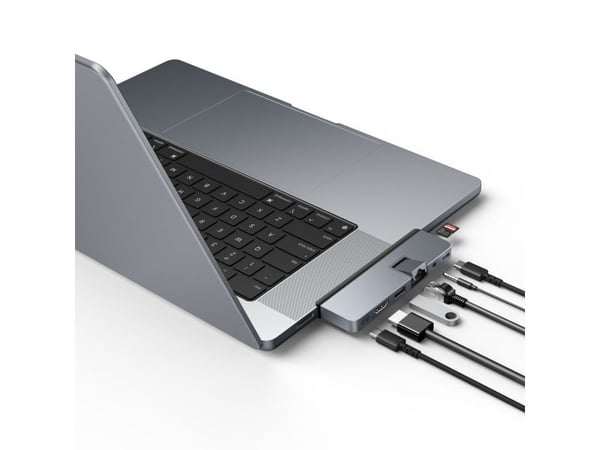 HyperDrive DUO Pro - Dokkingstasjon - USB-C x 2 - HDMI, USB4 - 1GbE - for Apple MacBook Air; MacBook Pro