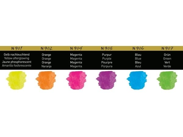 FINETEC® Premium akvarellsett Neon | 6 farger