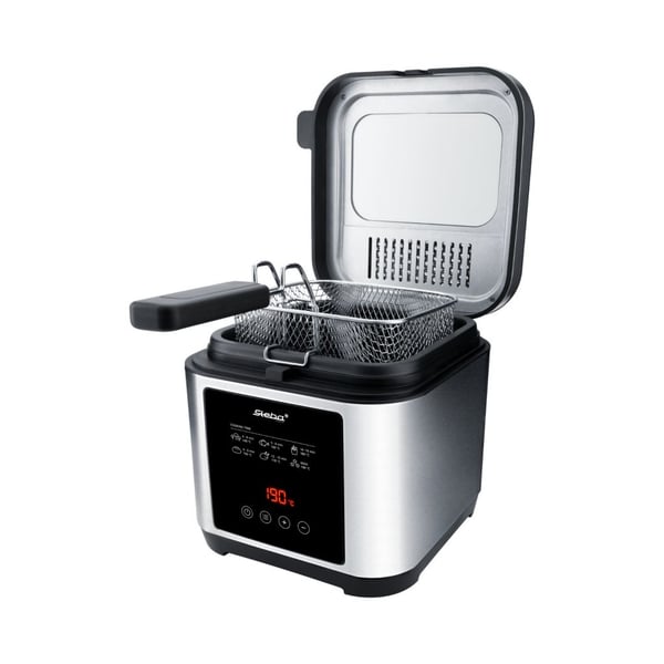 Steba DF 150, Rasvakeitin, 2,5 L, 0,8 kg, 190 °C, Yksi, Musta, Ruostumaton teräs