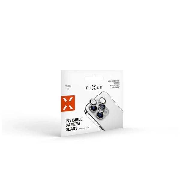 FIXED skyddsglas för kamerans objektiv till iPhone 14 Pro / 14 Pro Max, silver