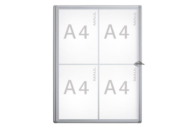 MAUL MAULextraslim, Aluminium, Glass, Plast, Aluminium, 655 x 491 x 27 mm, 4 x A4