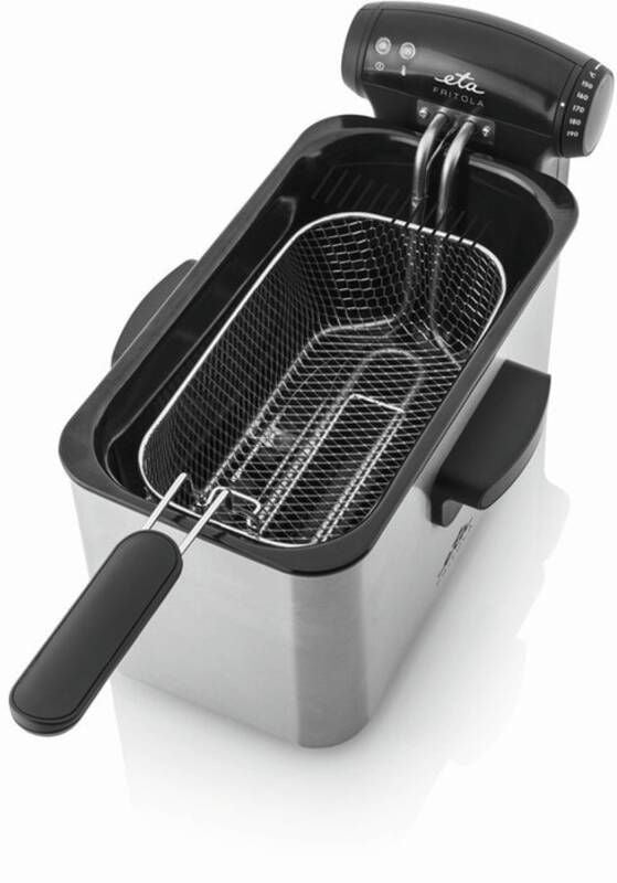 Eta Fritola, Frityrkoker, 3 l, 150 °C, 190 °C, Single/enkelt, Svart, Rustfritt stål