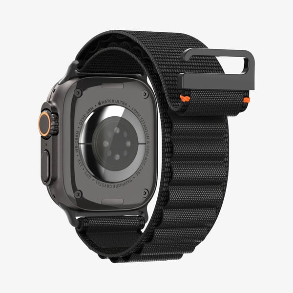 Spigen WBF1-rem til Apple Watch 6/7/8/9/10/11/SE/SE 3/Ultra 1/Ultra 2/Ultra 3 44/45/46/49 mm svart