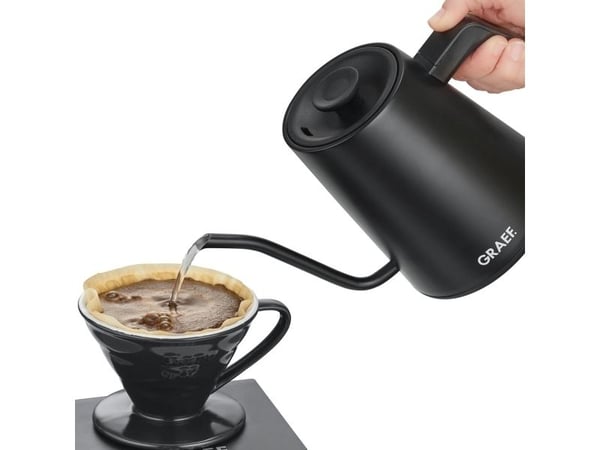 Graef GK502, 0,9 l, 1200 W, Sort, Rustfritt stål, Justerbar termostat, Overopphetingsbeskyttelse