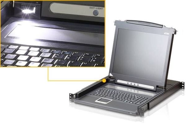 ATEN CL1000M - KVM-konsoli - 17" - räkkiversio - 1280 x 1024 - VGA - 1U