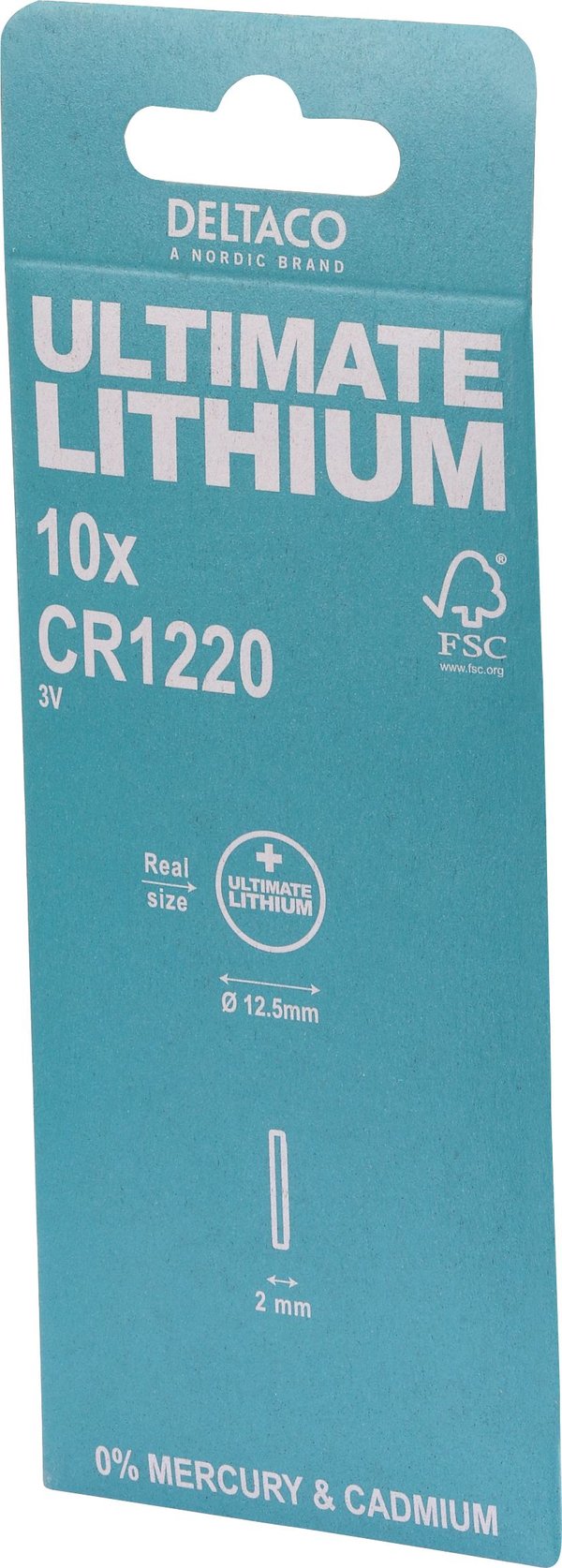 DELTACO Ultimate - Batteri 10 x CR1220 - Li - 40 mAh