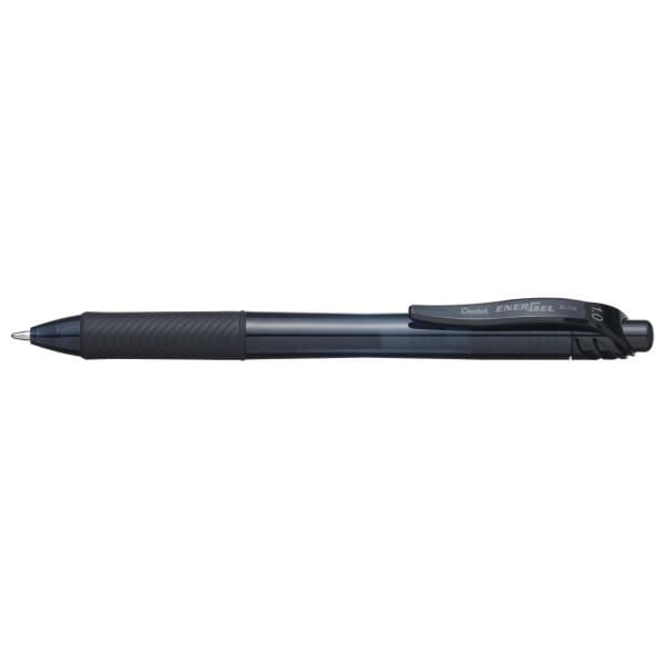 Pentel EnerGel - Rulleballpenn - svart - gelblekk - 1 mm - bred - retraktil