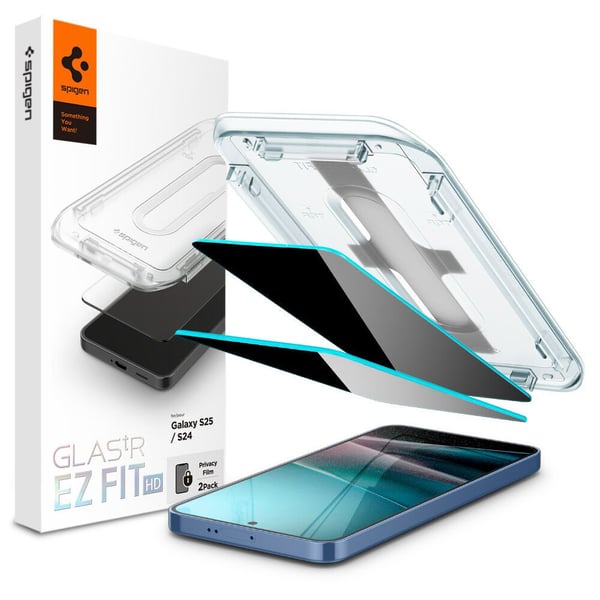 Dėklas Spigen Glas.TR EZ FIT HD Yksityisyyslasi Samsung Galaxy S24/S25 2vnt.