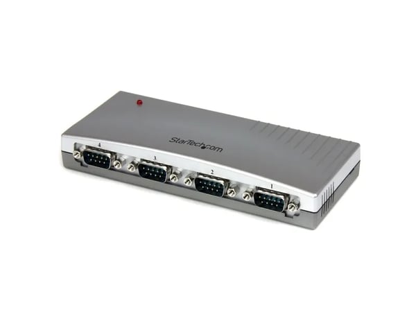 Startech USB till RS232 seriell DB9-adapterhubb med 4 portar - Seriell adapter - USB - RS-232 x 4