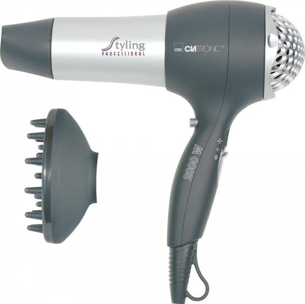 Clatronic HTD 3055 hårtork 2000 W, grå/silver