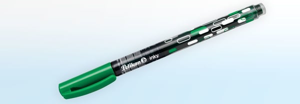 Pelikan Inky, Tynn penn, Sort, Grønn, Grønn, Plast, 0,5 mm, 1 stykker
