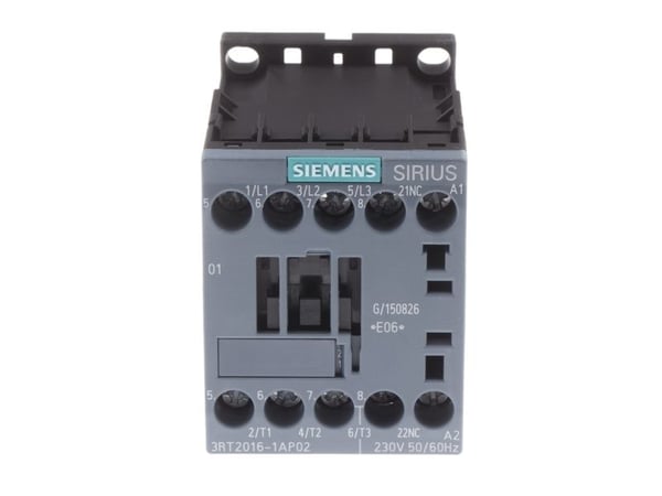 Siemens 3RT2016-1AP02 Kontaktori 3 x katkaisija 4 kW 230 V/AC 9 A apukoskettimella 1 kpl 1 kpl