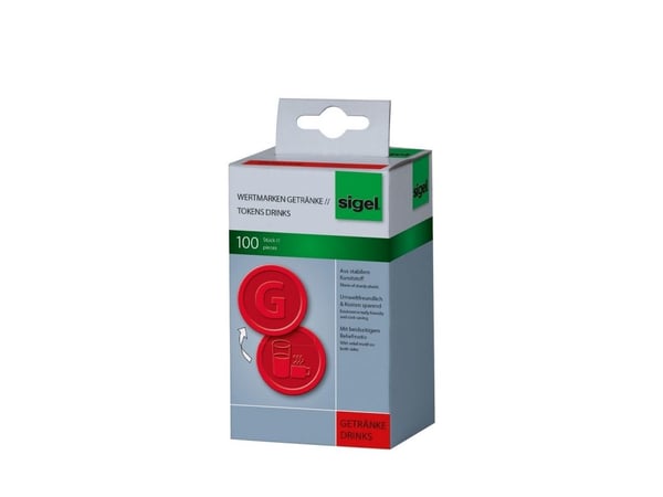 Sigel WM006, Rund, Polypropylen (PP), Rød, 2,5 cm, 25 mm, 25 mm