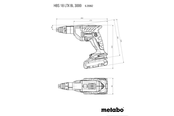 Metabo HBS 18 LTX BL 3000, pistoolikahvallinen porakone, harjaton, 3000 rpm, 85 dB, 75 dB, 3 dB