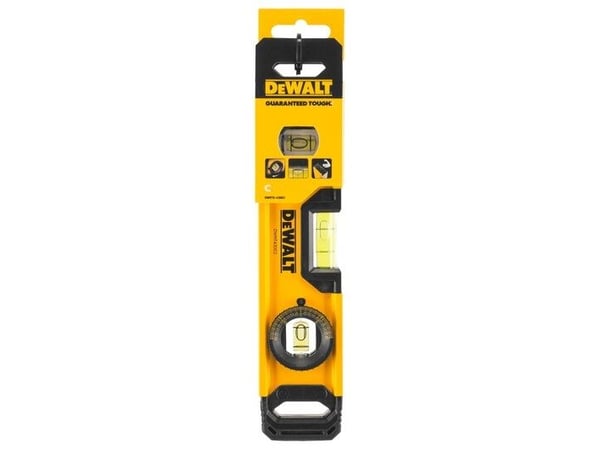 DeWALT DWHT0-43003, Torpedo-vatupassi, 0,25 m, Musta, Keltainen, 0,5 mm/m, ABS, Alumiini, 50 mm