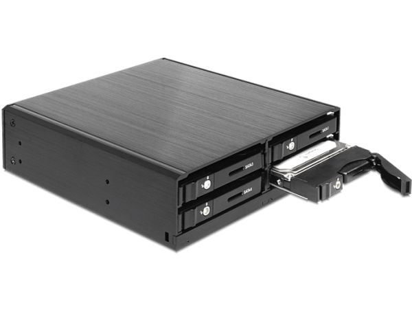 Delock 5.25" Mobile Rack for 4 x 2.5" SATA HDD / SSD - Lagringsdrevhylse - 2.5"