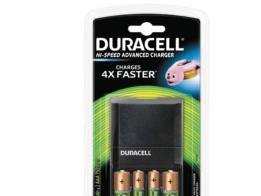 Duracell CEF27 - 0,75 t batterilader - (for 4xAA/AAA) 2 x AA-type - NiMH - 1300 mAh - med 2 x AAA NiMH 750 mAh ladbare batterier