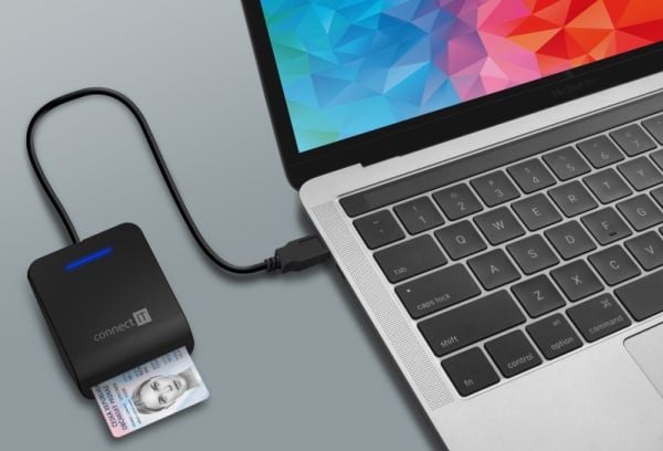 CONNECT IT USB eID- og smartkortleser, svart