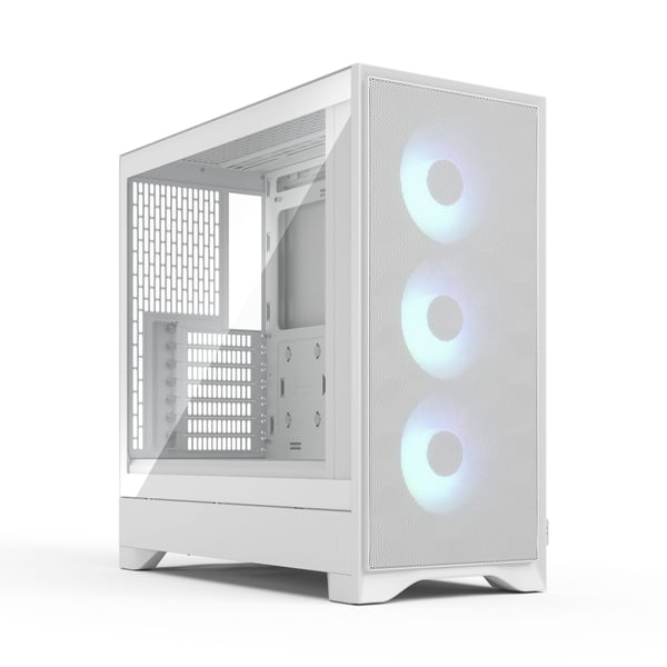 Fractal Design Pop 2 Air TG RGB - Mid tower - ATX - genomskinlig sidopanel (härdat glas) - ingen strömförsörjning (ATX) - vit - USB/ljud