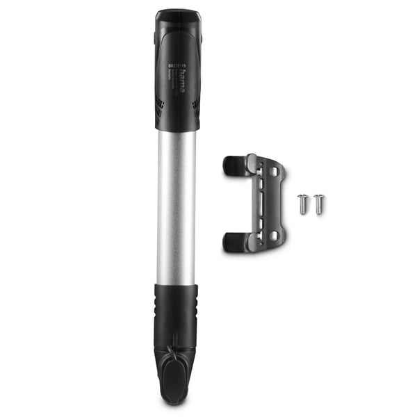 Hama 00178153, Handluftpump, Cykel, Svart, Silver, 4 Bar, Aluminium, Plast