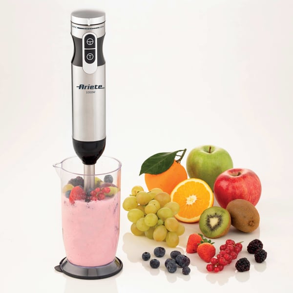 Ariete 0898/11, Stavmixer, 0,7 l, 1000 W, Svart, Rostfritt stål