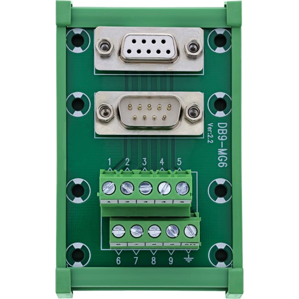 InLine 92501M, Terminal block / D-Sub 9, Grønn, Hankjønn/hunkjønn, 300 V, 10 mO, 100 V