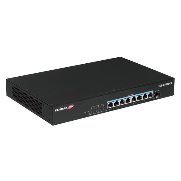 Edimax TGS-3109PLX nettverkssvitsj 8x 2.5GbE PoE++ 1x 10GbE SFP+ Web Smart