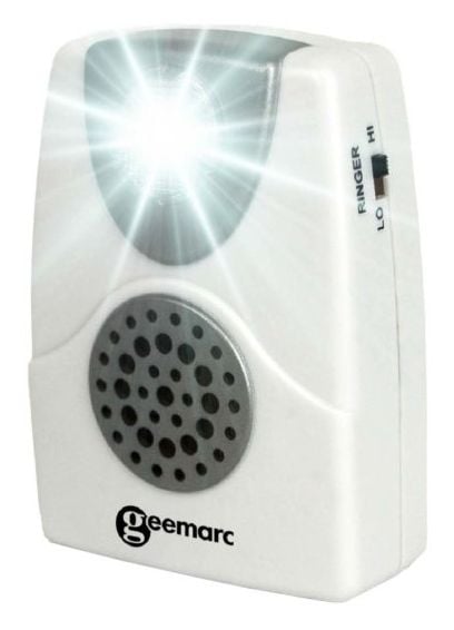 Geemarc CL11 - Visuell telefonringarlampa/ringarförstärkare för telefon - vit