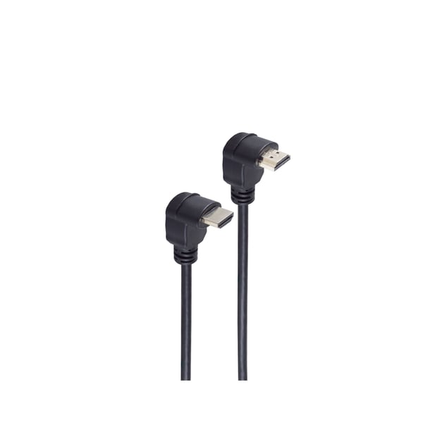shiverpeaks BASIC-S HDMI-kabel, A-plugg - vinklet A-plugg vinklet, 1,5 m, gullbelagte kontakter, for Full HD (BS77471-6)