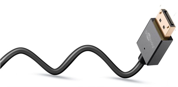 Goobay 77443, 2 m, DisplayPort, DisplayPort, Hankjønn, Hankjønn, 7680 x 4320 piksler