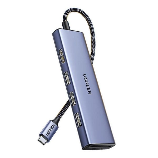 Ugreen Revodok 6-in-1 - Dokkingstasjon - for bærbar, smarttelefon, skrivebord, bærbar - USB-C - HDMI