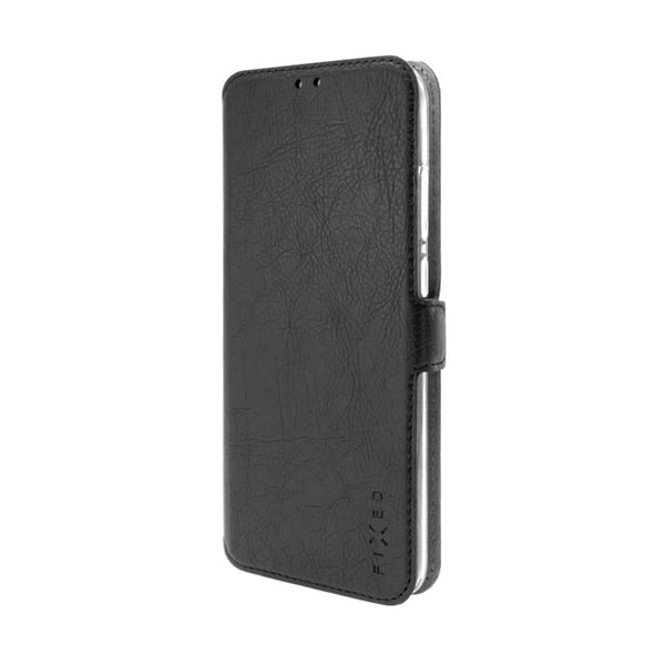 FIXED Topic - Lommebok for mobiltelefon - termoplast-polyuretan (TPU), polyuretanlær - svart - for Xiaomi Redmi Note 14