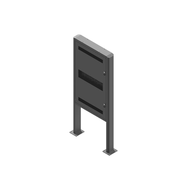 EDBAK POK101 - Hölje - kioskstil - för digital skyltning skärm - stål, metall - svart - skärmstorlek: 55" - monterbar på golv