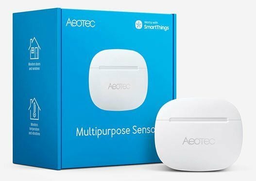 Aeotec Multipurpose Sensor, Ovi- ja ikkuna-asento, Värinä, Lämpötila, Langaton, ZigBee, 2400 MHz, 40 m, Android, iOS