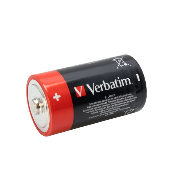 Batteri D Verbatim alkaliske batterier 2-pack ekstern detaljhandel