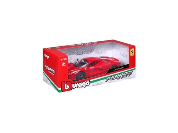 BBURAGO Ferrari LaFerrari, Superauton pienoismalli, Esikoottu, 1:18, Ferrari LaFerrari, Ei sukupuolirajoitusta, Metalli, Muovi