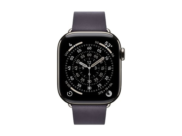 Apple - KlocKräm för smart klocka - 42mm - Medelstorlek - midnattspurpur - för Watch Hermès Series 12, Hermès Series 9, SE 3, Series 10, Series 11,...