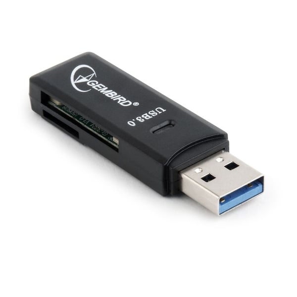 Gembird UHB-CR3-01 - Kortleser (microSD, SD, microSDHC, microSDXC, MMC, RS-MMC, SDHC, SDXC, TransFlash) - USB 3.0